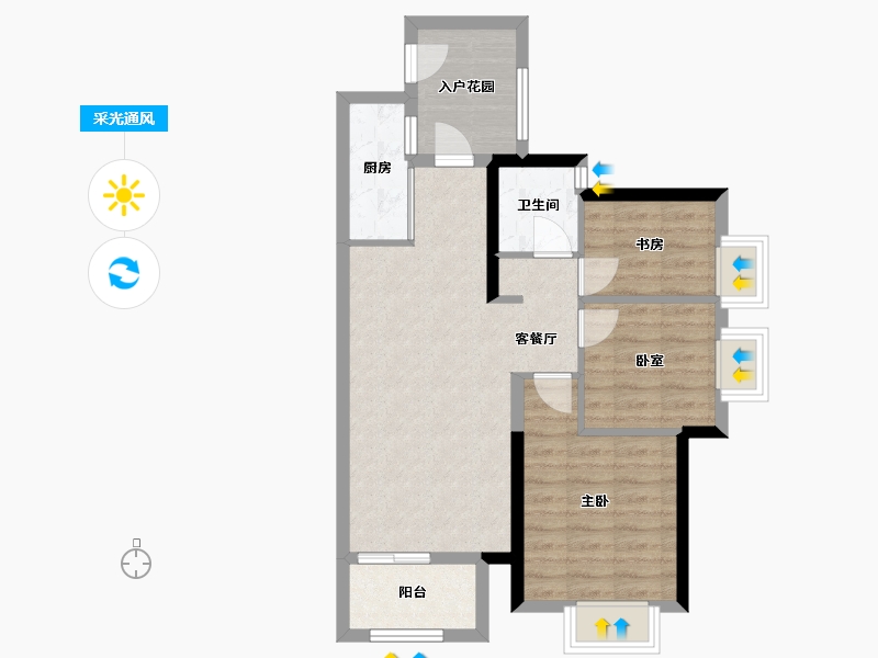 广东省-惠州市-实地常春藤-74.23-户型库-采光通风