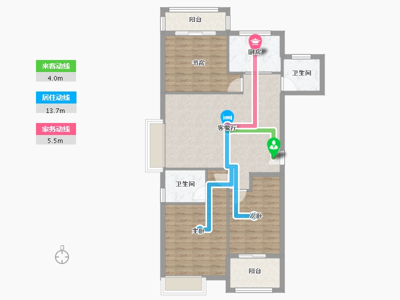 安徽省-池州市-香江华庭-92.00-户型库-动静线