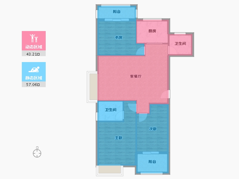 安徽省-池州市-香江华庭-92.00-户型库-动静分区