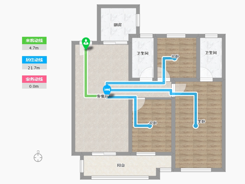 山东省-潍坊市-中海凯旋门3期-95.00-户型库-动静线