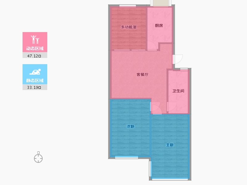 山东省-济南市-张庄路煤炭局宿舍-72.00-户型库-动静分区