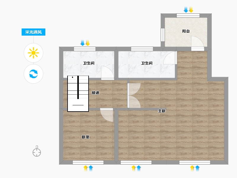 辽宁省-大连市-集美东方-160.00-户型库-采光通风