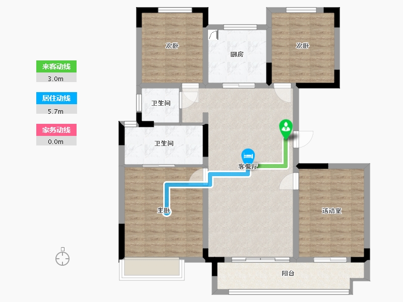 安徽省-蚌埠市-融创·山水宸院-119.00-户型库-动静线