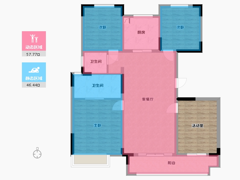 安徽省-蚌埠市-融创·山水宸院-119.00-户型库-动静分区