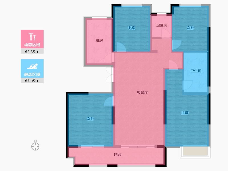 江苏省-徐州市-悦景华府-115.66-户型库-动静分区