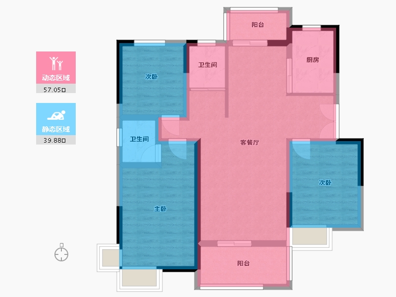 安徽省-马鞍山市-金色里程-86.00-户型库-动静分区