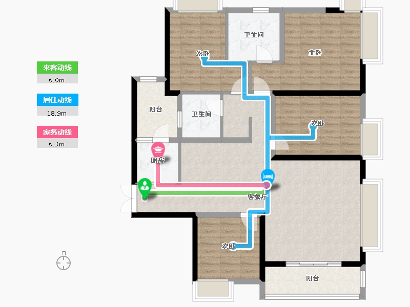 四川省-成都市-天府公园未来城-125.00-户型库-动静线