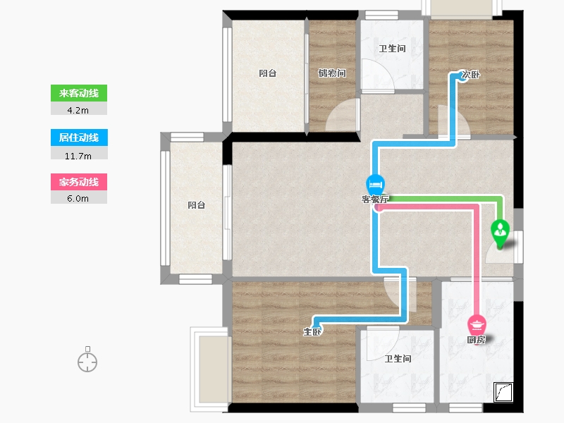 广东省-广州市-品秀星图-73.00-户型库-动静线