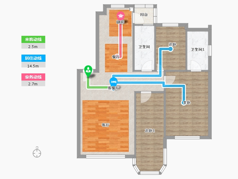 北京-undefined-所有标注尺寸及设施仅供参考，具体以实际交付为准-85.82-户型库-动静线