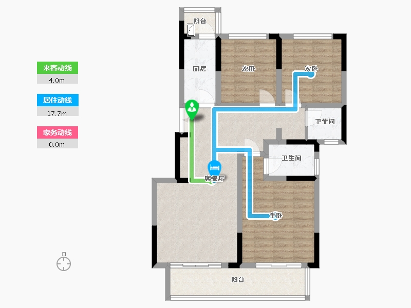 四川省-德阳市-琥珀城-103.00-户型库-动静线