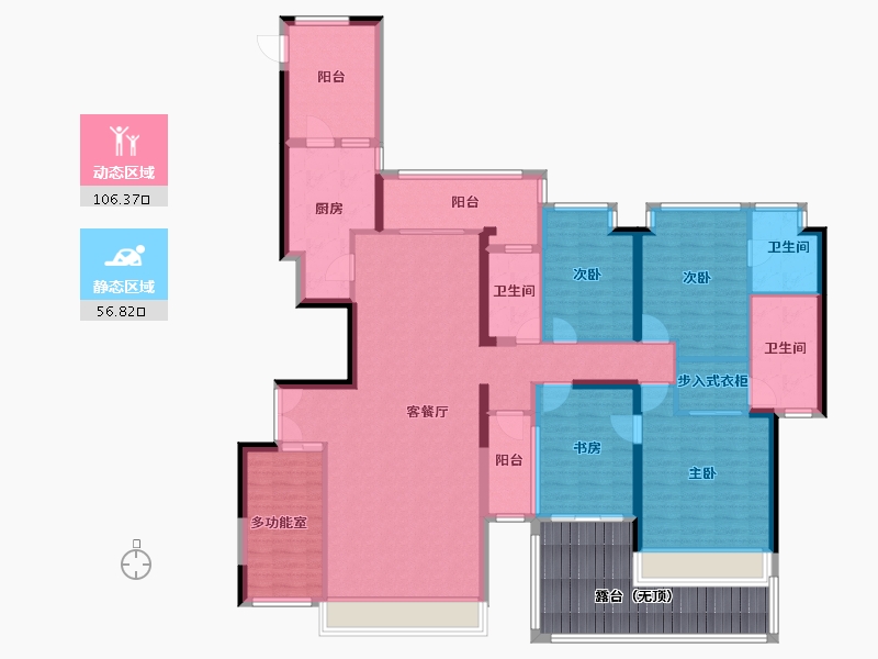 黑龙江省-鹤岗市-半山海景·兰溪谷-二期-163.30-户型库-动静分区