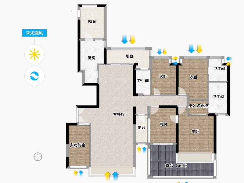 黑龙江省-鹤岗市-半山海景·兰溪谷-二期-163.30-户型库-采光通风