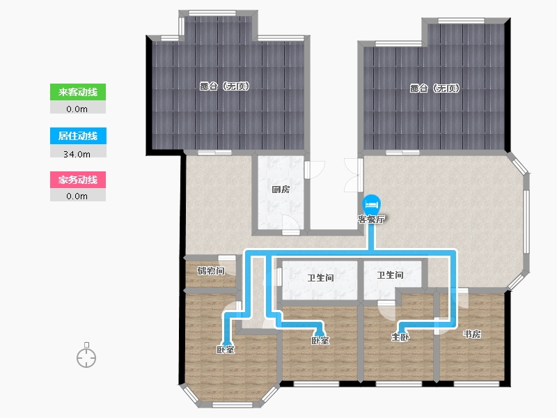 天津-天津市-翠湖温泉花园-193.00-户型库-动静线