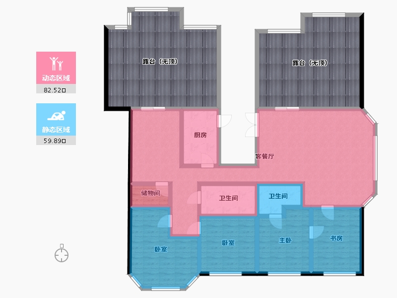 天津-天津市-翠湖温泉花园-193.00-户型库-动静分区