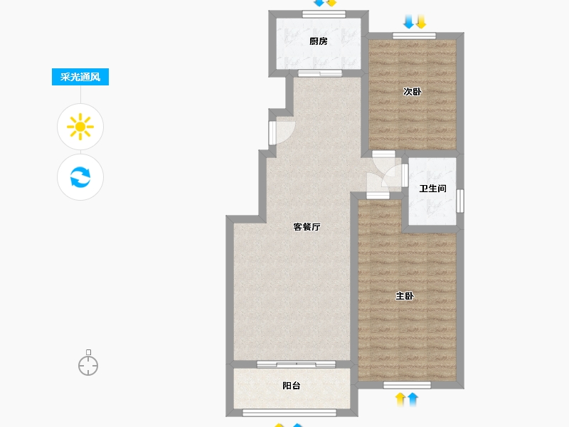 河北省-邢台市-观湖国际-80.00-户型库-采光通风