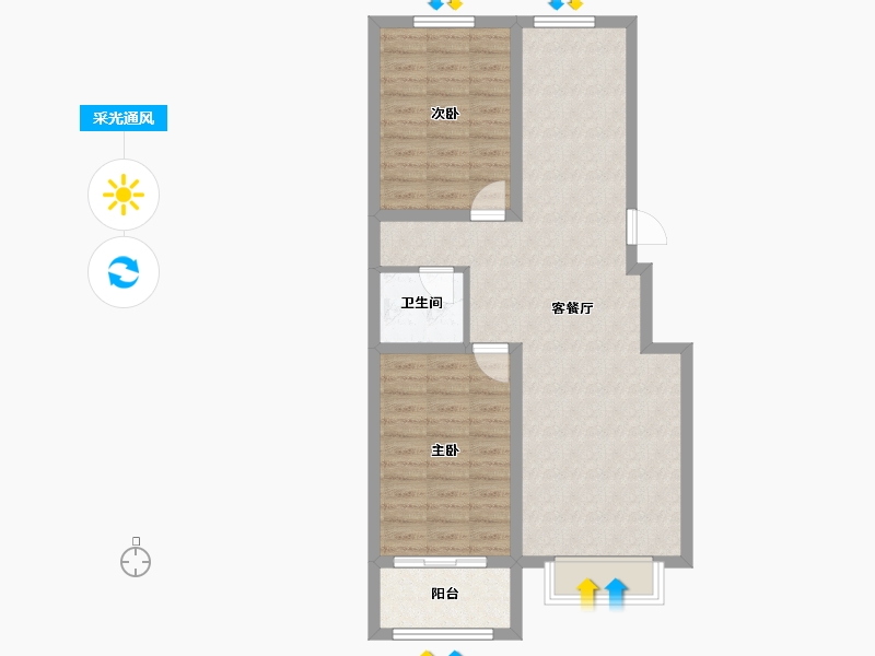 河北省-邢台市-观湖国际-80.00-户型库-采光通风