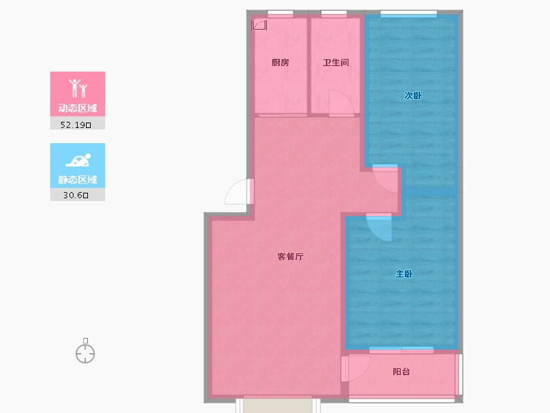 山东省-淄博市-和谐家园-90.00-户型库-动静分区