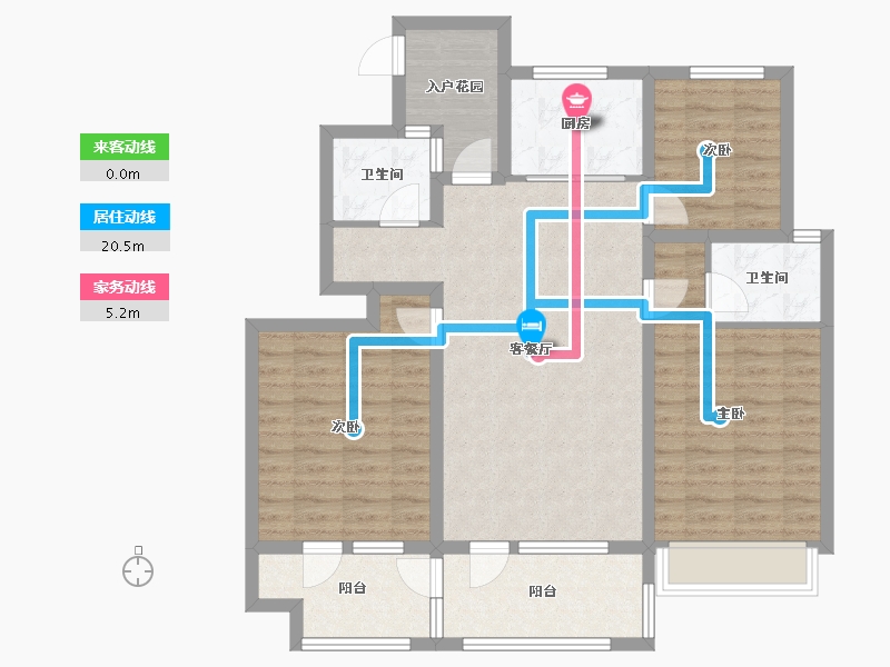 山东省-济宁市-龙城公馆-98.00-户型库-动静线