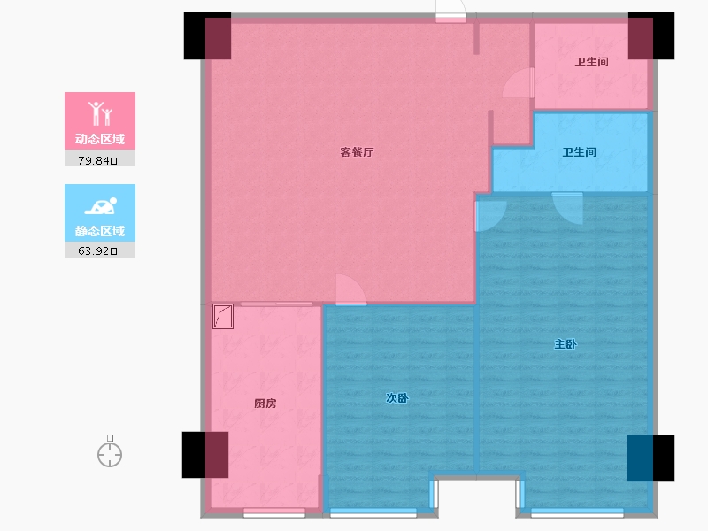 江苏省-苏州市-凤凰城-132.00-户型库-动静分区