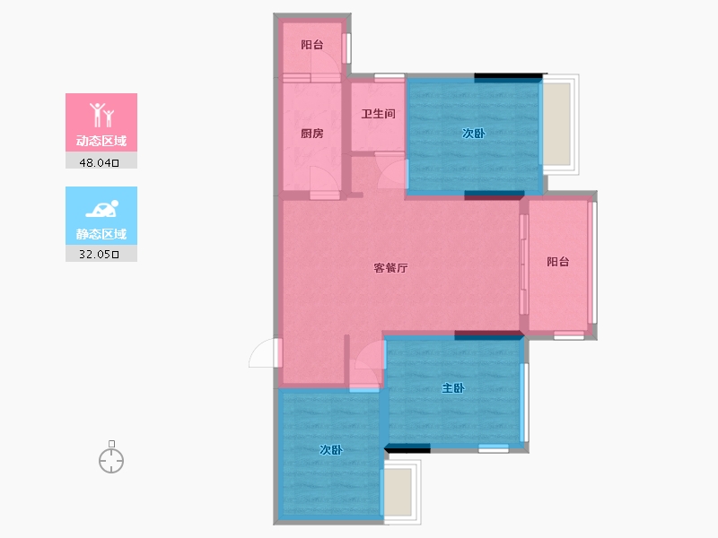 贵州省-毕节市-金科-95.00-户型库-动静分区