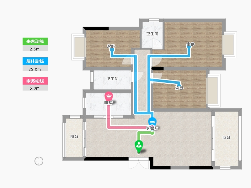 江西省-宜春市-帝景龙湖-103.99-户型库-动静线