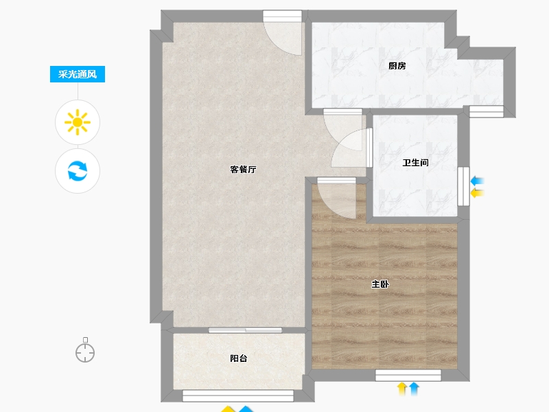 福建省-泉州市-世纪雅饭-45.00-户型库-采光通风