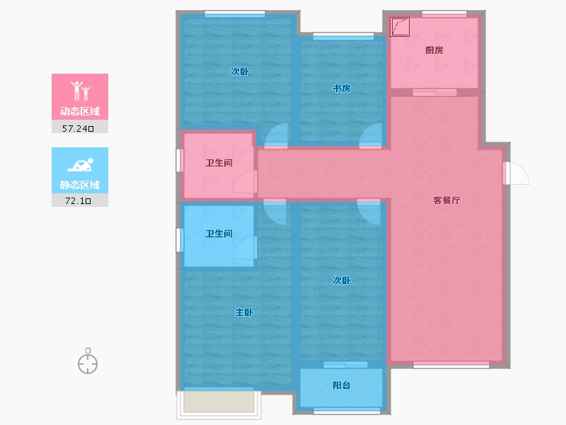 河南省-新乡市-大桥悦时代-115.00-户型库-动静分区