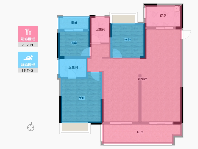 安徽省-滁州市-中央城-102.00-户型库-动静分区