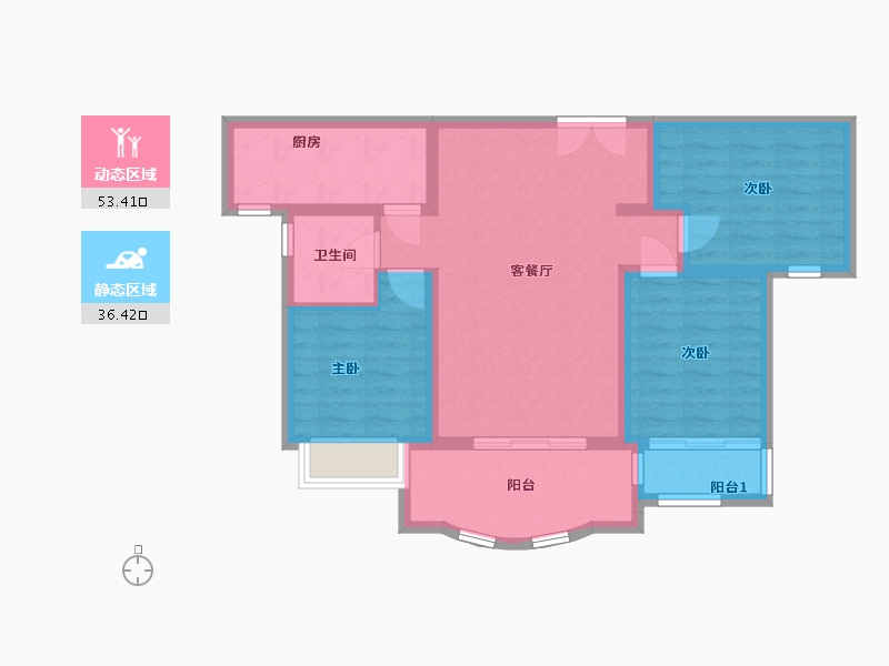 河北省-保定市-鹏洲丽城-80.00-户型库-动静分区