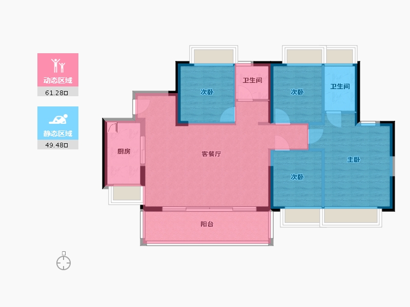 广东省-东莞市-北大资源御城-100.00-户型库-动静分区