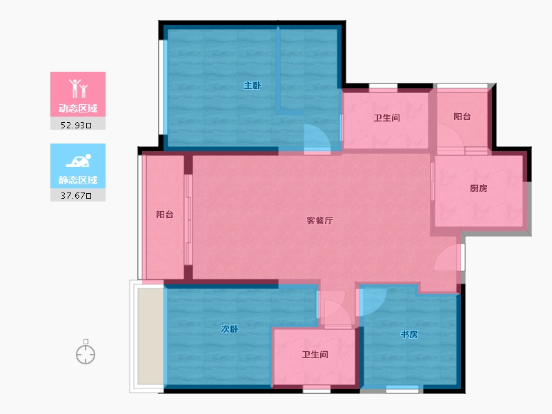 广东省-深圳市-天玺壹号-85.00-户型库-动静分区