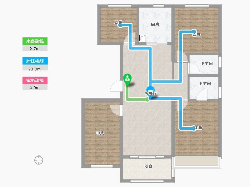 河南省-新乡市-碧桂园锦绣华府-117.00-户型库-动静线