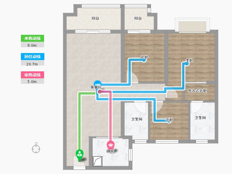 湖北省-武汉市-首地云梦台-90.00-户型库-动静线