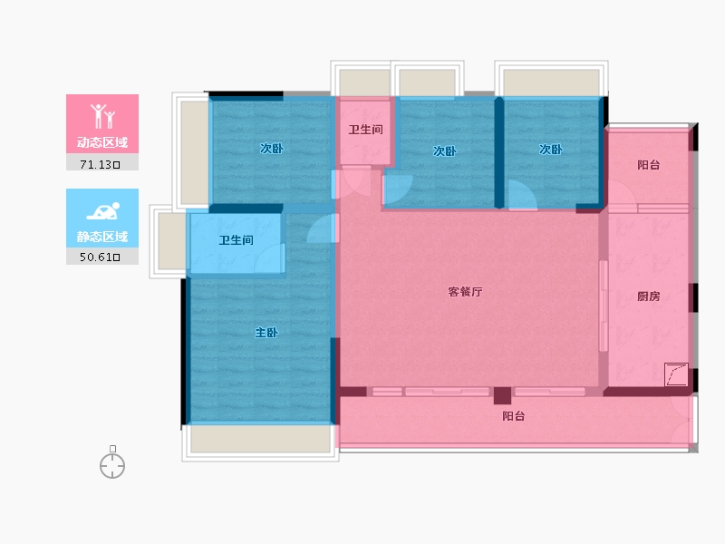 广东省-湛江市-宏业熙园-120.00-户型库-动静分区