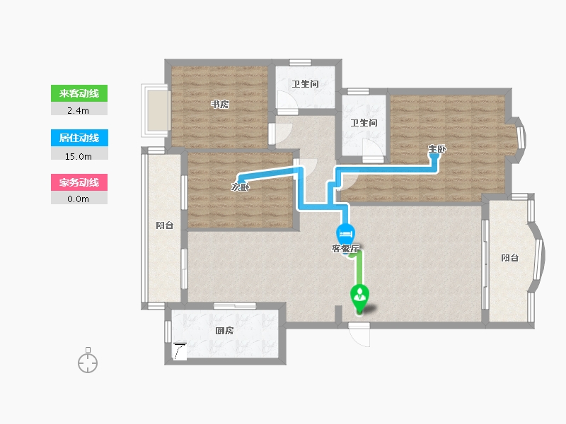 湖北省-武汉市-海景浪晴屿-E区-149.00-户型库-动静线