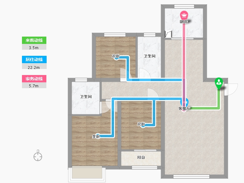 山东省-济南市-烯谷国际中心-90.50-户型库-动静线