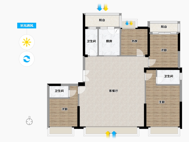 广西壮族自治区-柳州市-君汇濠庭-188.00-户型库-采光通风