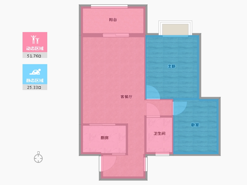 四川省-成都市-明信仕林府-70.00-户型库-动静分区