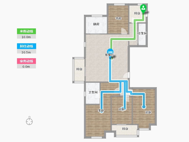 湖北省-武汉市-弘阳印月府-120.00-户型库-动静线