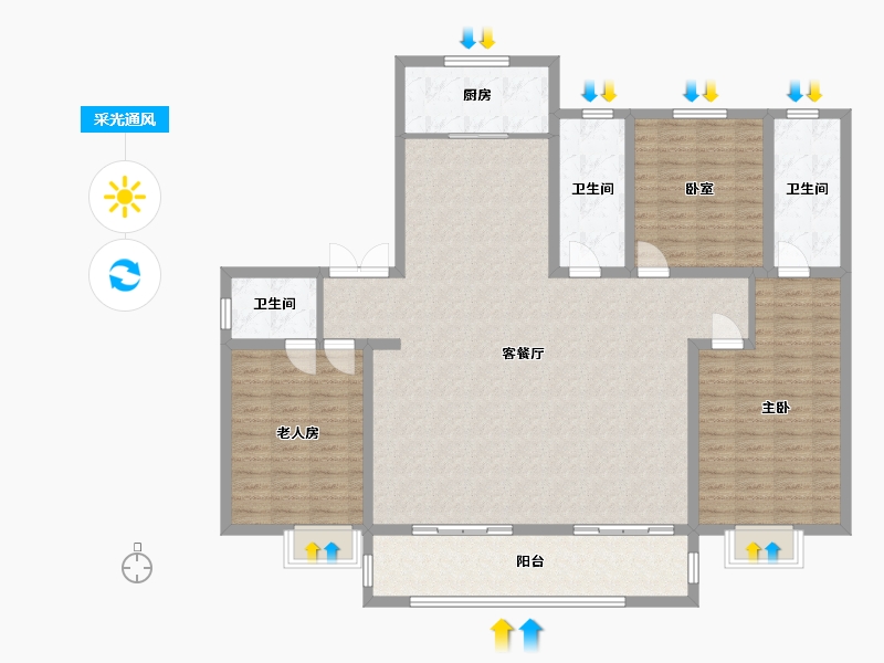 河南省-开封市-金星熙府-185.00-户型库-采光通风