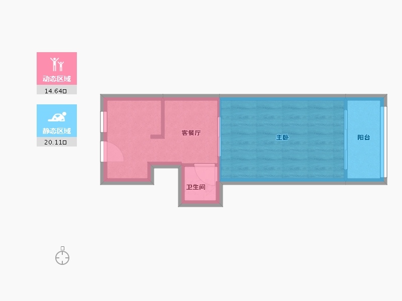 北京-北京市-车道沟南里小区-25.00-户型库-动静分区