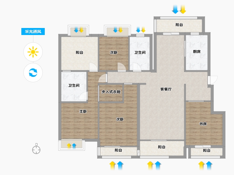 贵州省-黔南布依族苗族自治州-中铁-164.32-户型库-采光通风