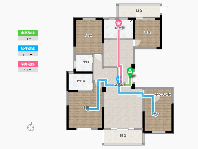 浙江省-嘉兴市-鸿樾府-150.00-户型库-动静线