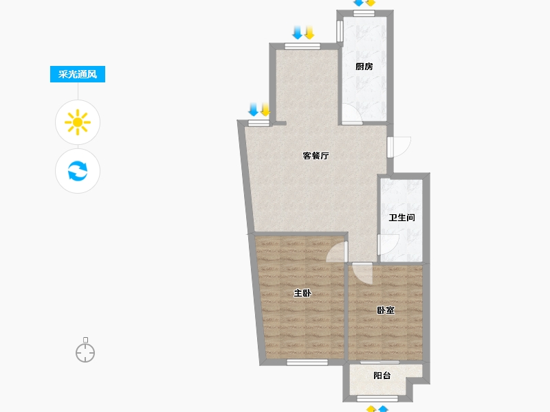 山东省-青岛市-水乡苑-79.00-户型库-采光通风