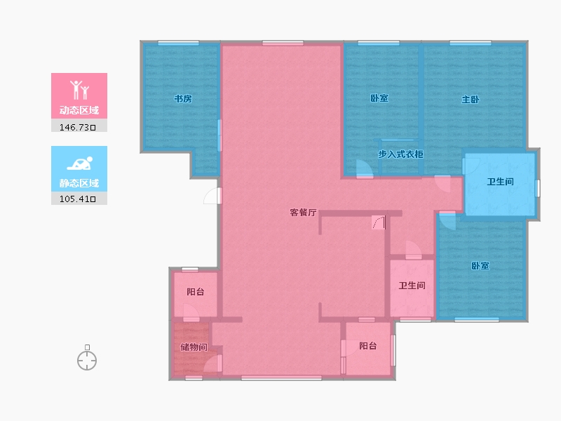 山东省-烟台市-海鑫花园-230.00-户型库-动静分区