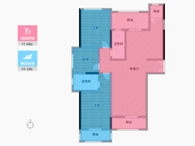 广西壮族自治区-桂林市-福邸家园-128.00-户型库-动静分区