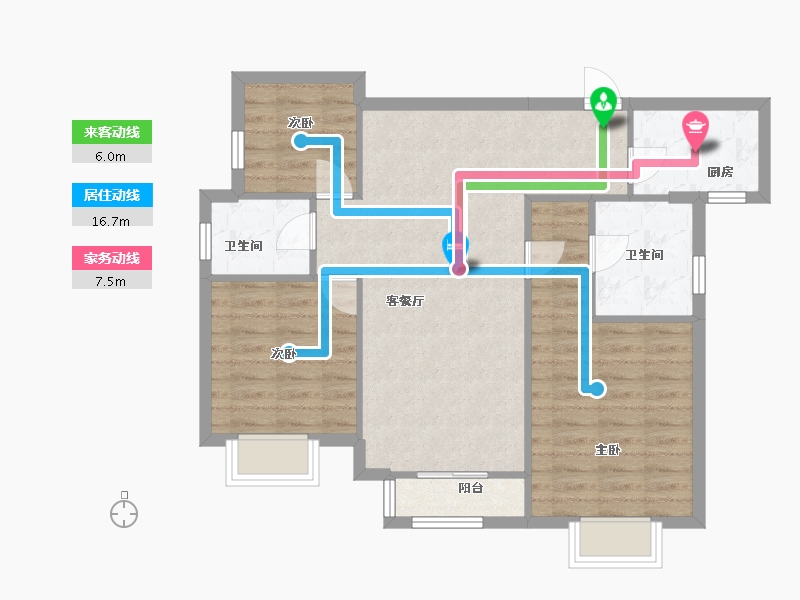 河北省-衡水市-盛世桃城-3区-83.50-户型库-动静线