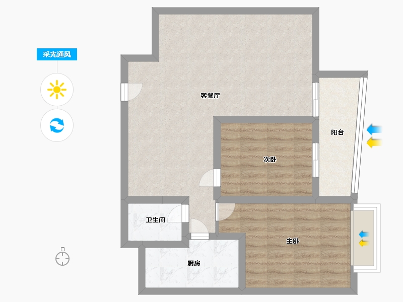 广东省-珠海市-华南名宇-70.00-户型库-采光通风