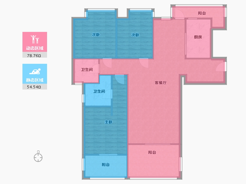 四川省-成都市-78号观邸-116.28-户型库-动静分区