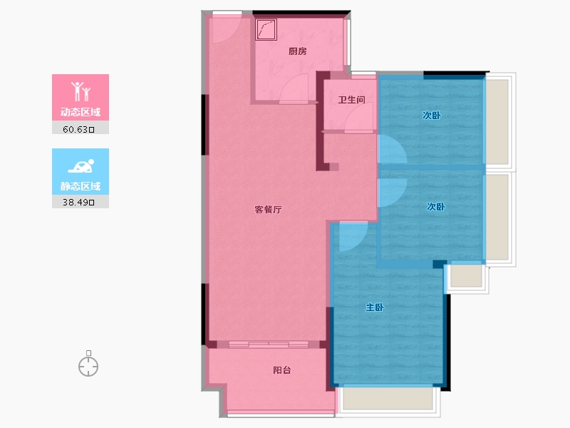 广东省-深圳市-塘尾华强城市花园-89.00-户型库-动静分区